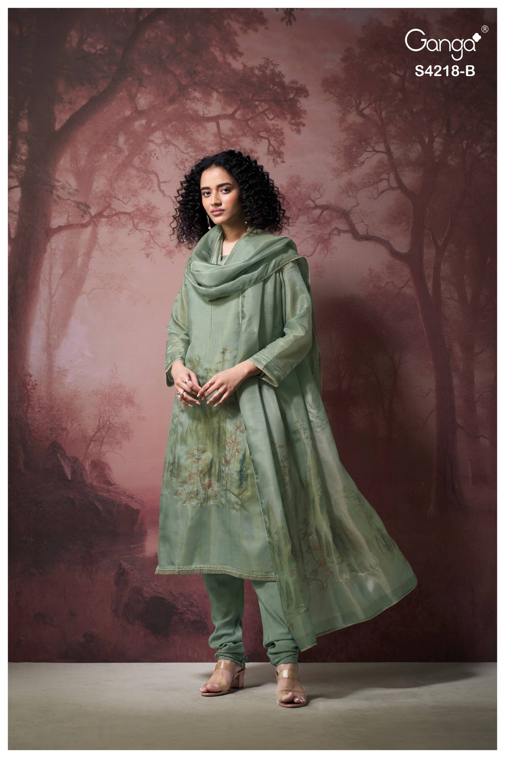 IVELLA 4218 Series By GANGA FASHION Stylish Beautiful Colourful Silk Dresses At Wholesale Price